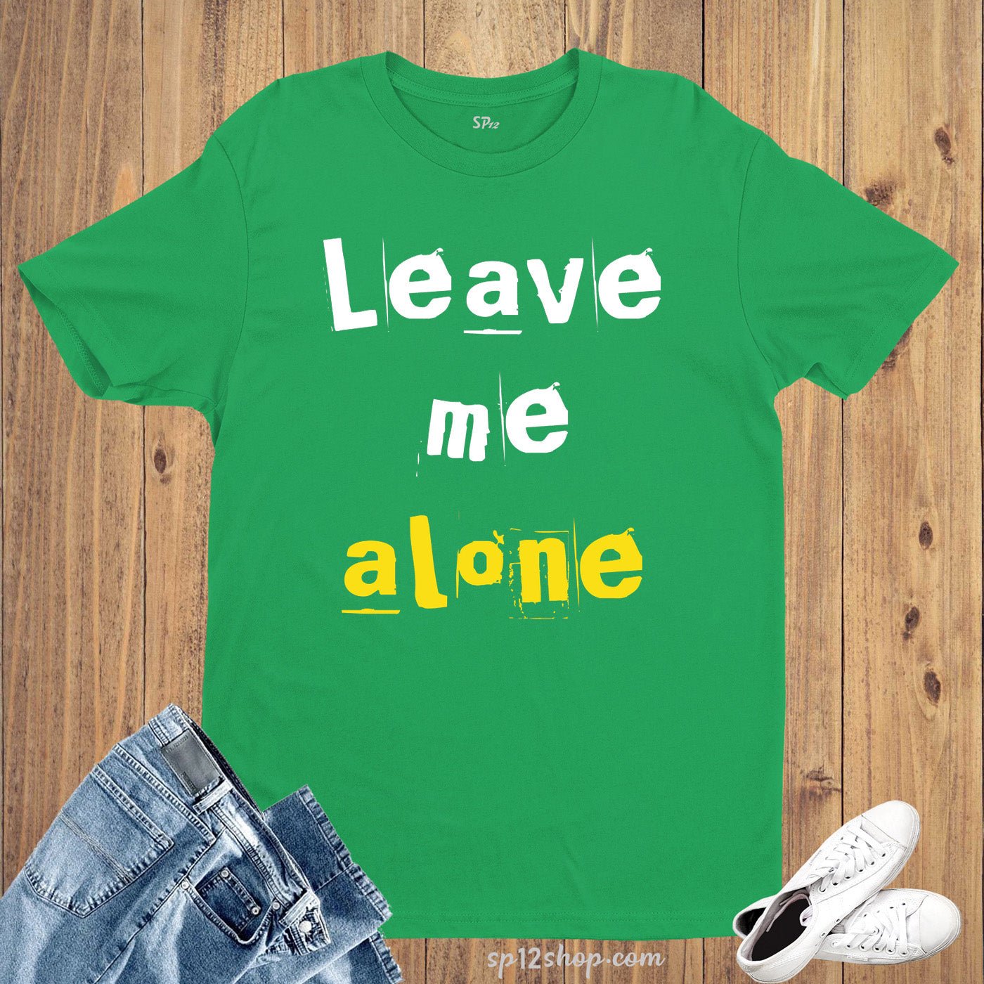 Leave Me Alone Geek Novelty Statement Gym T-shirt