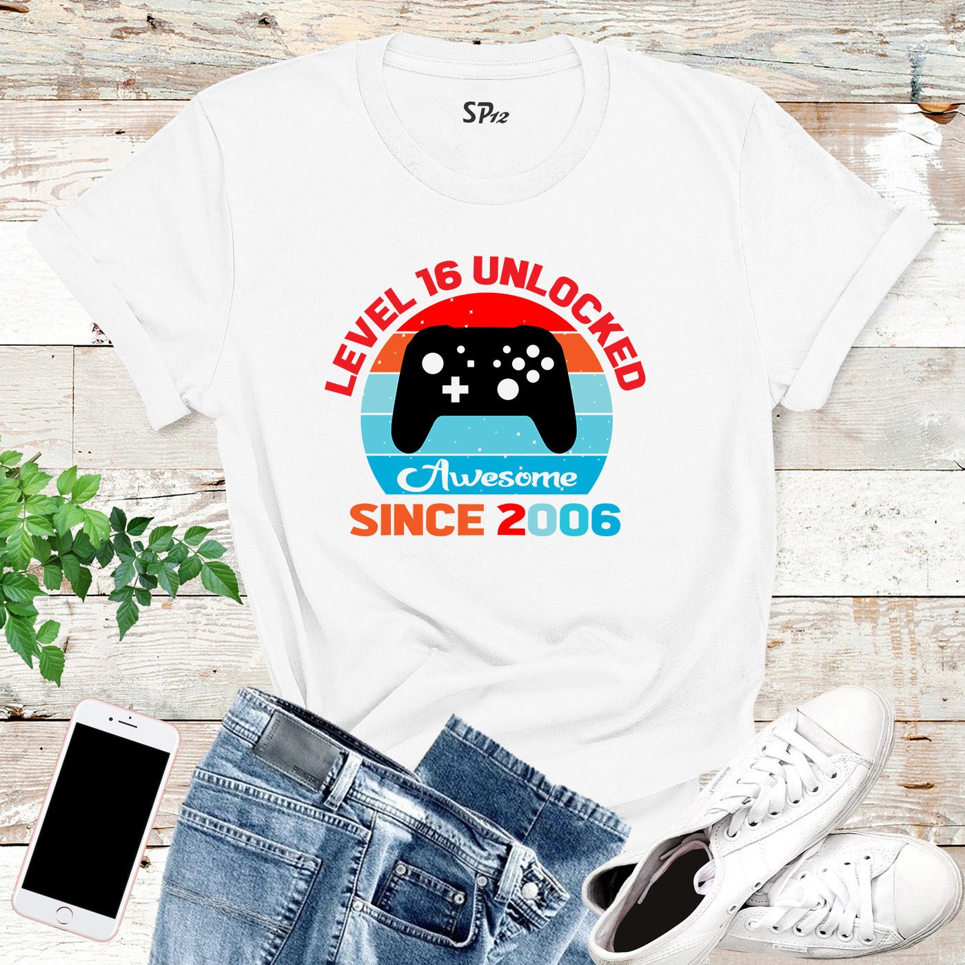 Level 16 Unlocked Awesome Since 2006 Birthday Shirt
