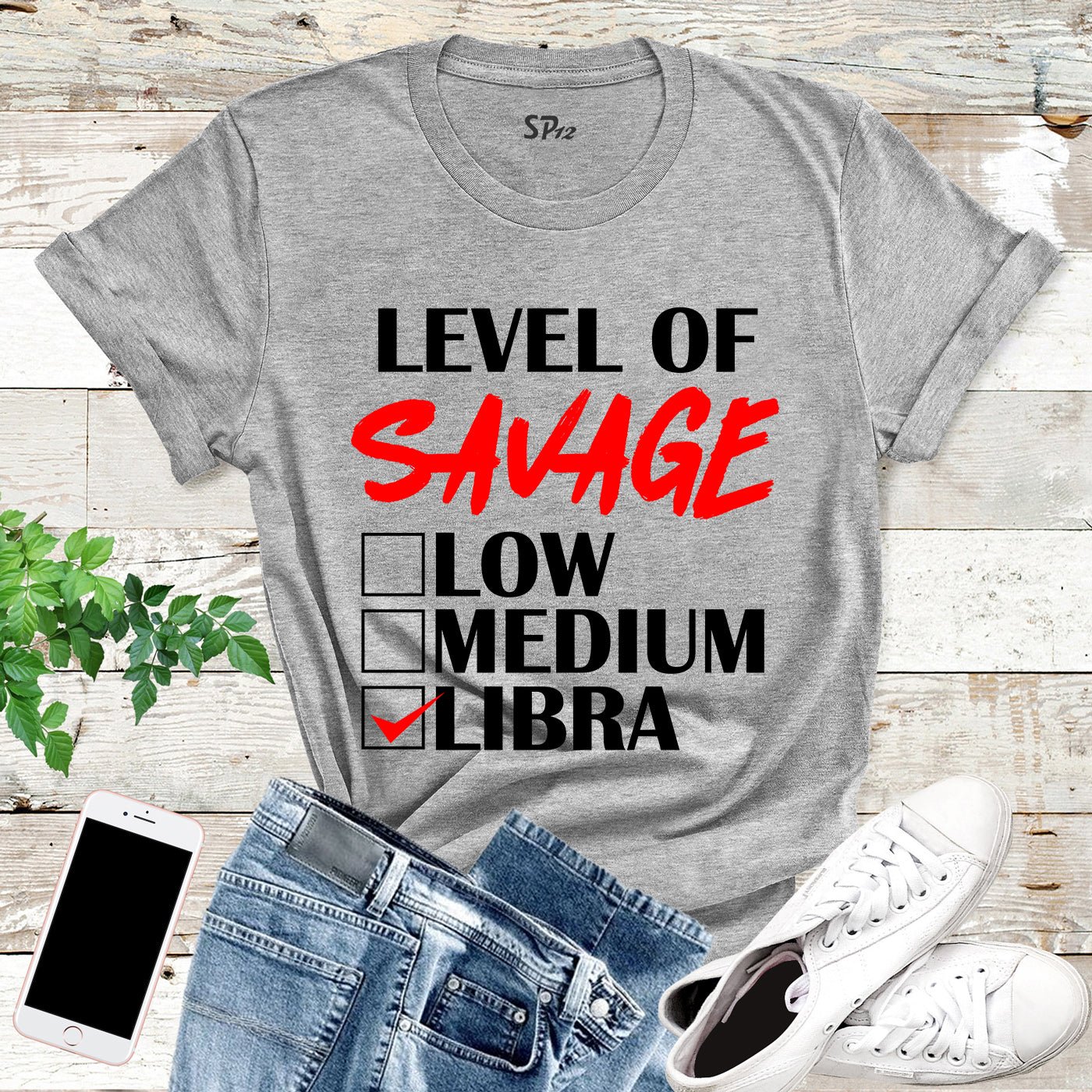 Level Of Savage Libra T Shirt - Image 3