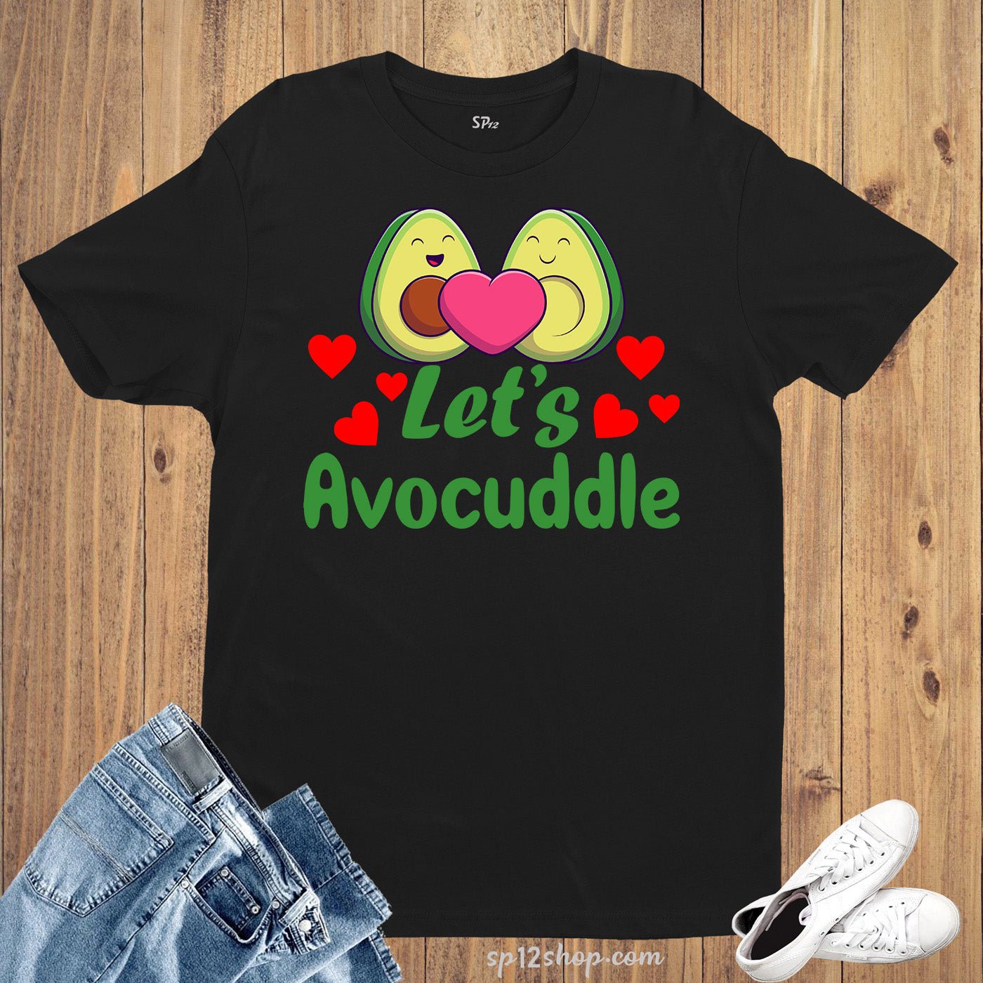 Let's Avocuddle Valentine T Shirts for Couples - Image 2