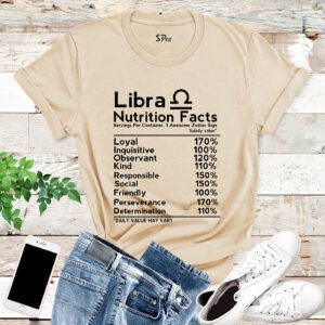 Libra Nutrition Facts T Shirt