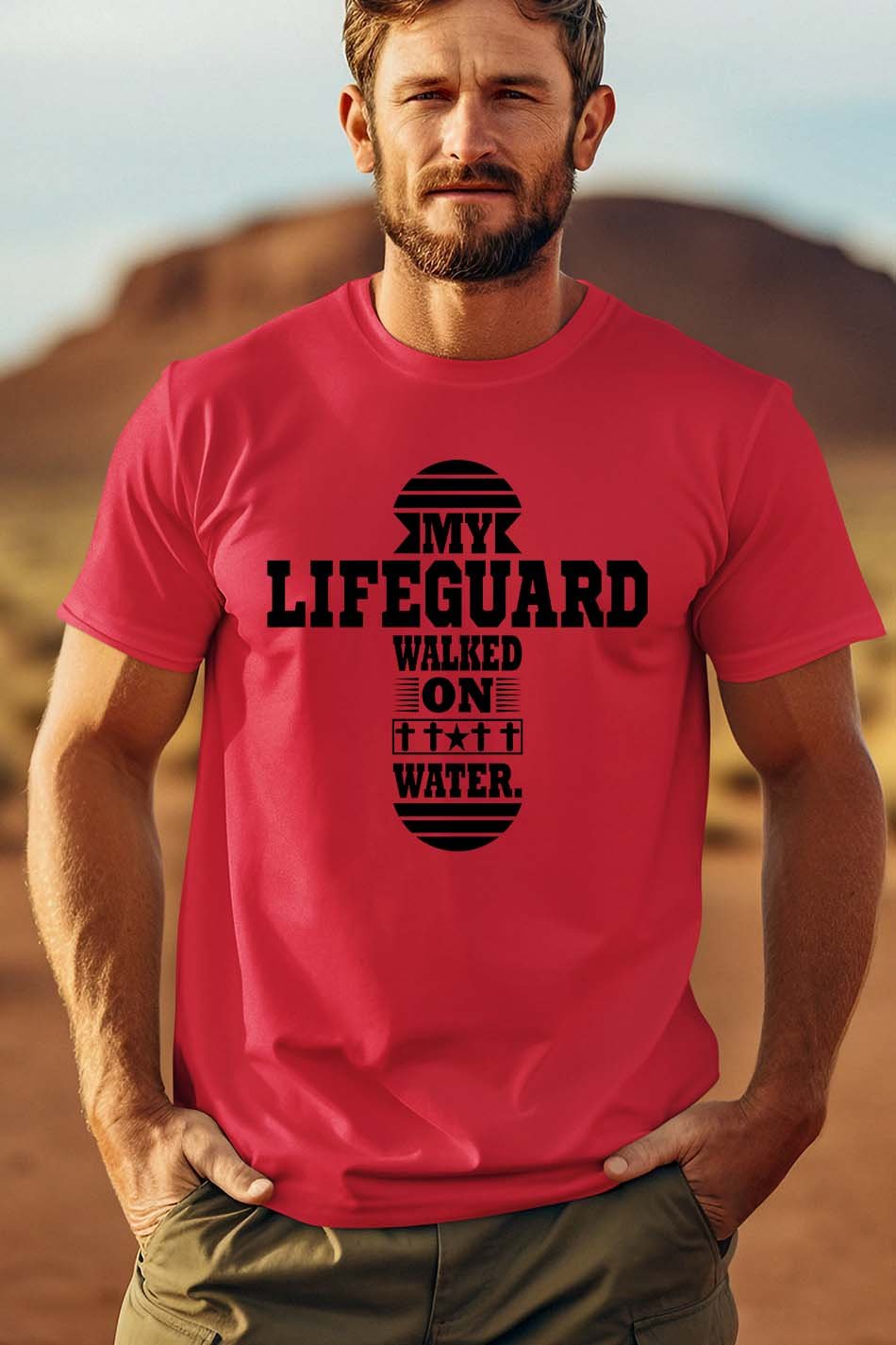 My Lifeguard Walked on Water T Shirt - Image 3