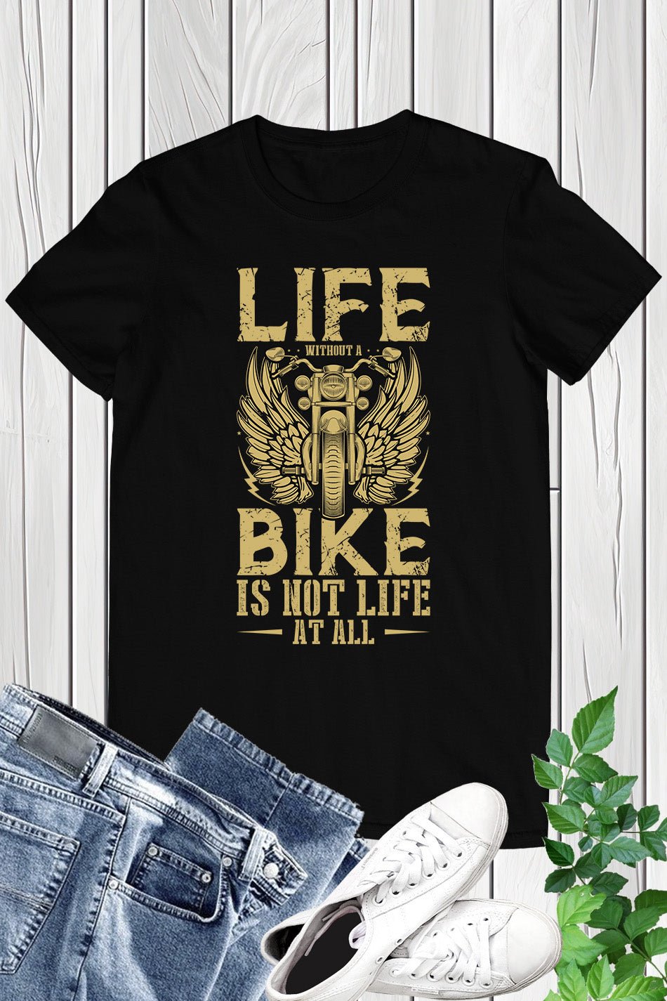 Life Without a bike is Not Life Motorcycle Riders Tshirt