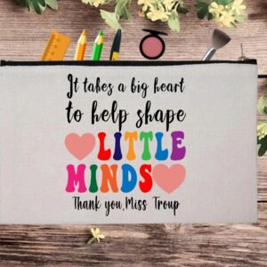 Inspirational Custom Teacher Appreciation Gift Pouch Bag Pencil Case