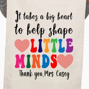 Inspirational Custom Teacher Appreciation Thank You Kitchen Table Tea Towel