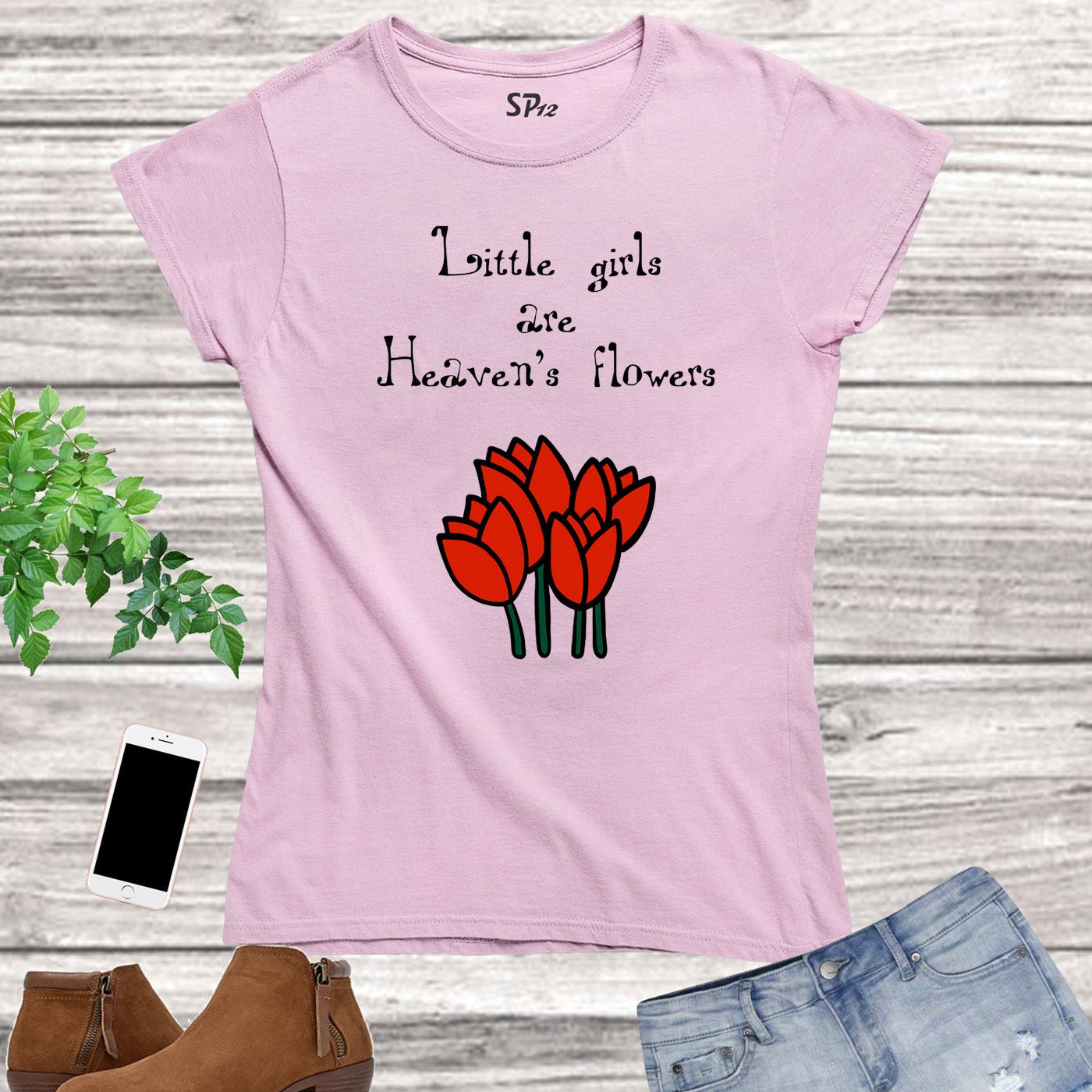 Little Flowers Girls Women T Shirt