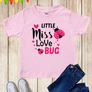Little Miss Love Bug Kids T Shirt