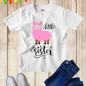 Little Sister Llama Tree T Shirt