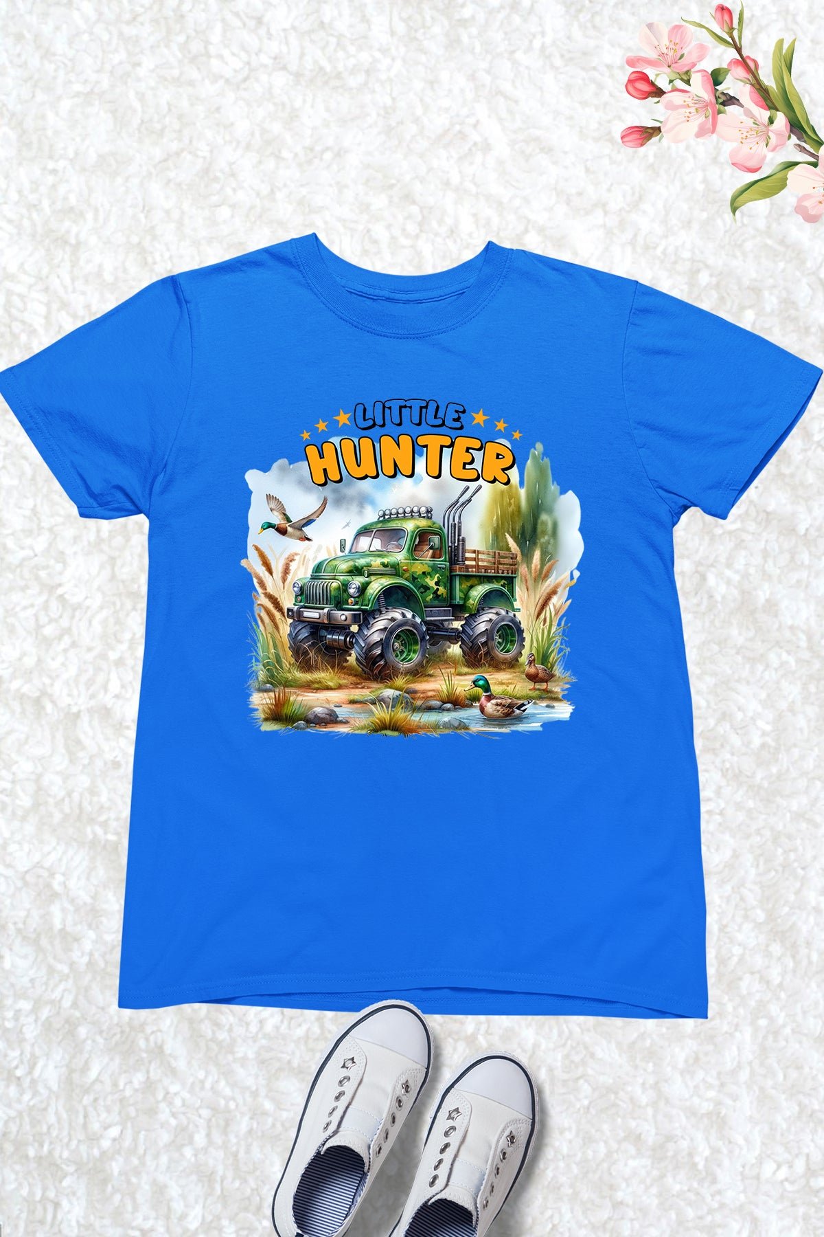 Little Hunter Kids Duck Hunting Truck T Shirt - Image 4