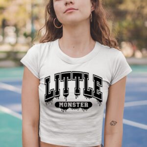 Little Monster Baby crop Top tees