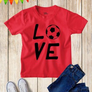 Love Football Kids T Shirt