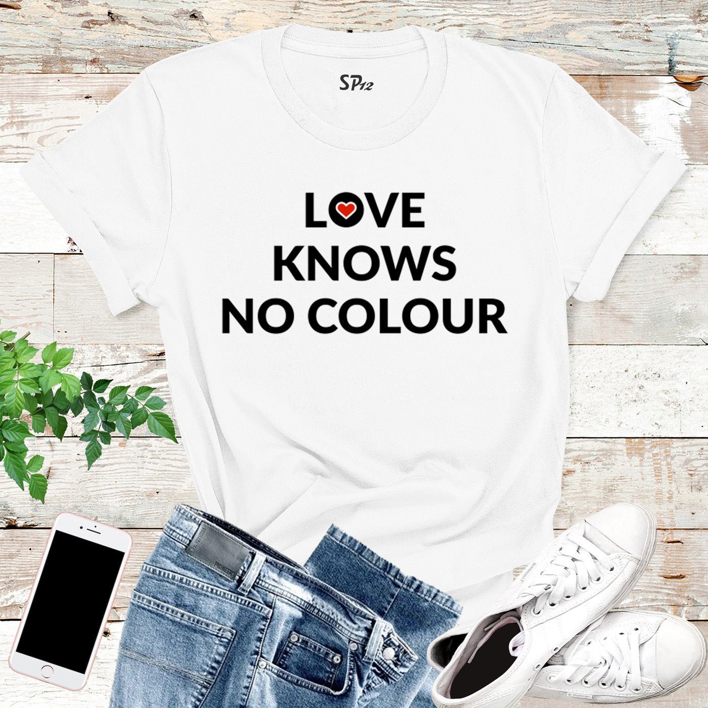 Love Know No Colour Awareness T Shirt