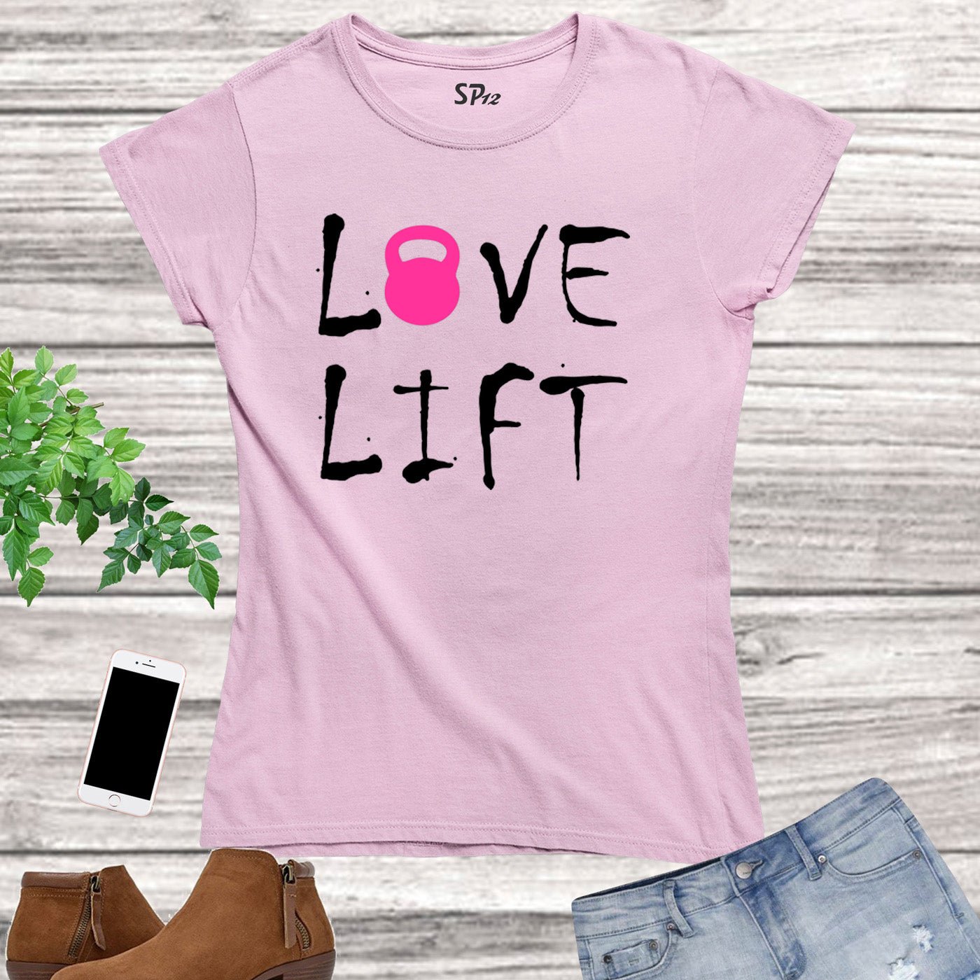 Love Lifted me Kettle Weight Workout Women T Shirt