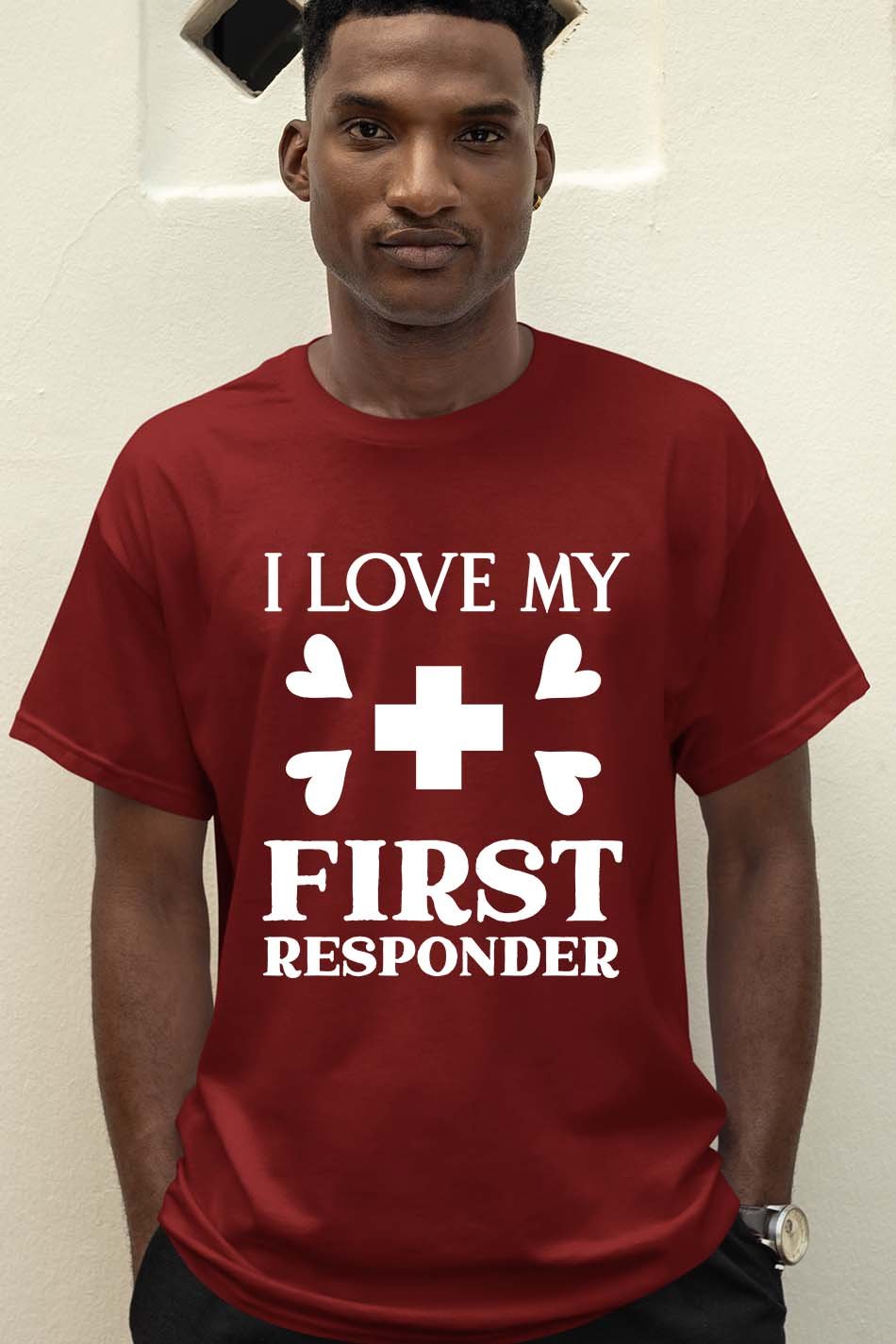 I Love My First Responder T Shirt 911 Fantasy Tee