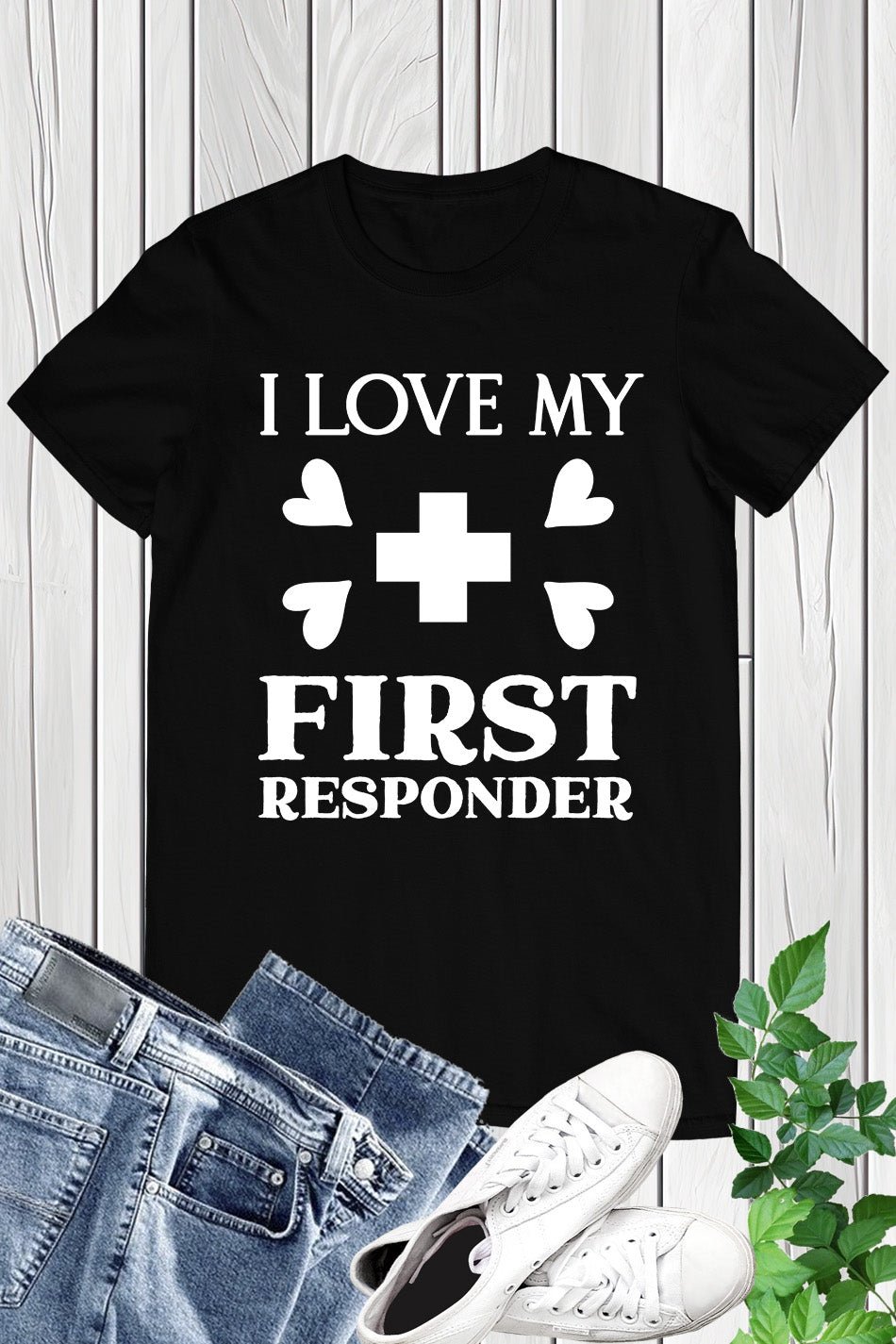 I Love My First Responder T Shirt 911 Fantasy Tee