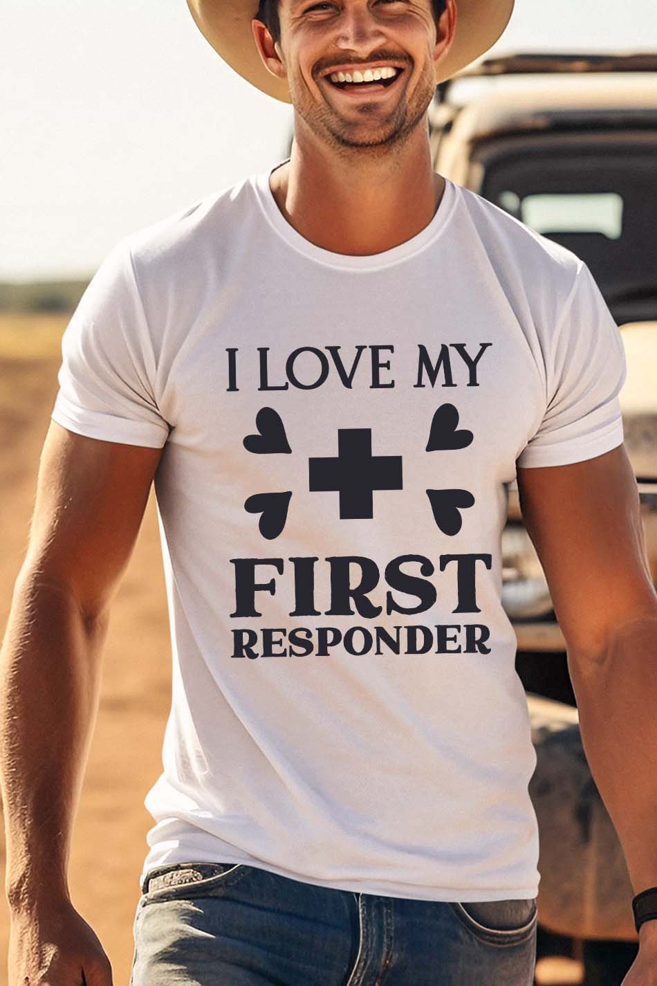 I Love My First Responder T Shirt 911 Fantasy Tee - Image 2
