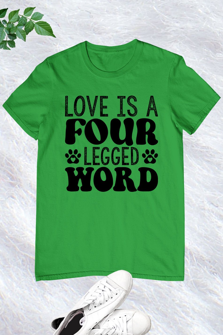Love is a Four-legged Word Cat tee Shirt