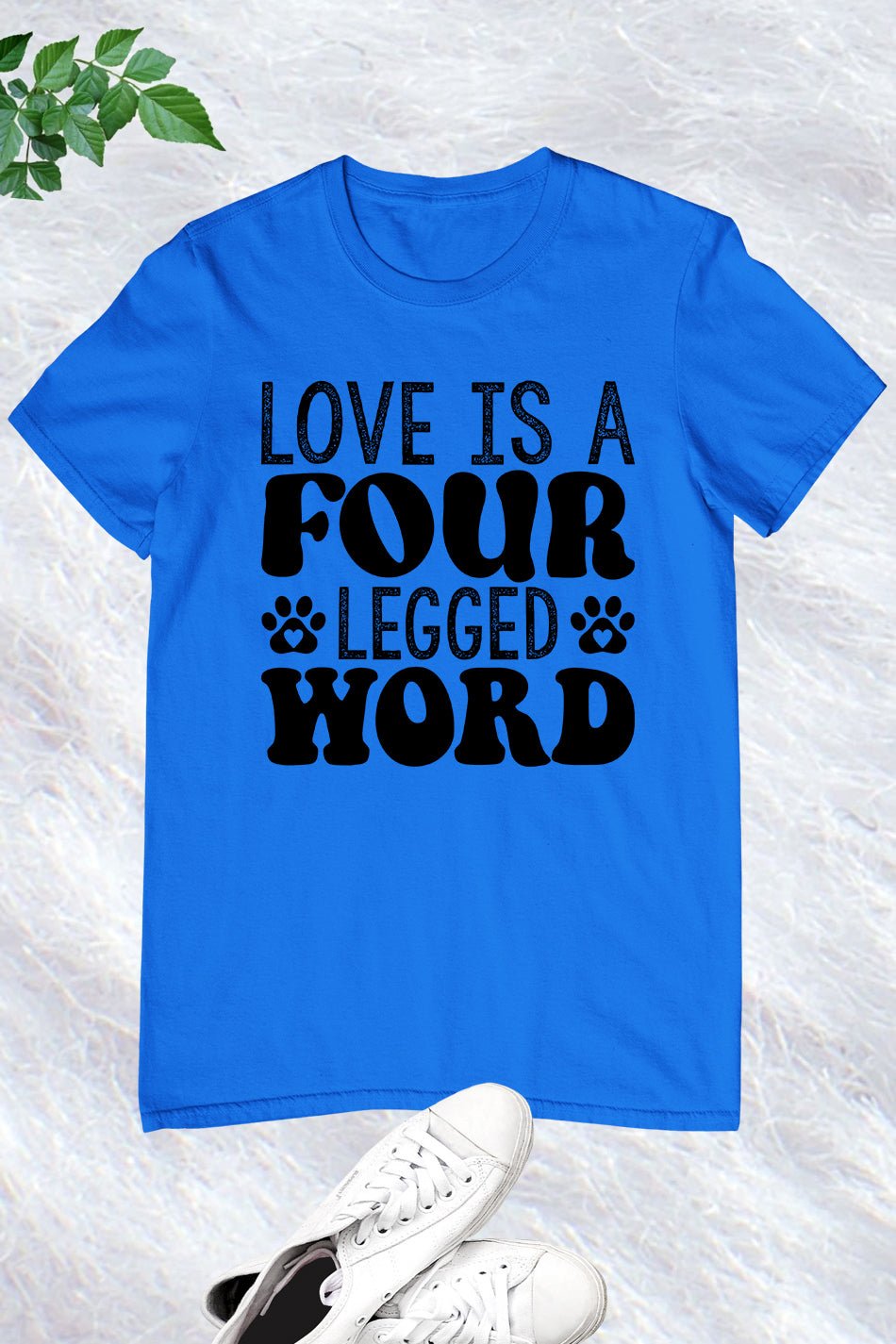 Love is a Four-legged Word Cat tee Shirt