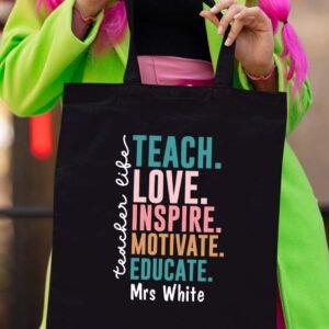 Custom Teacher Life Tote Bag