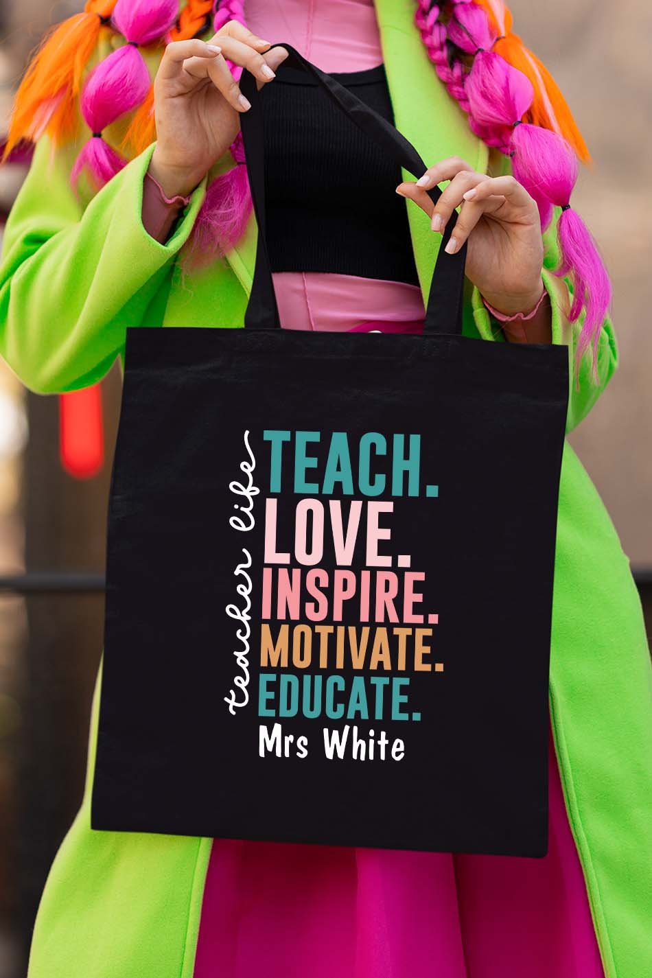 Custom Teacher Life Tote Bag