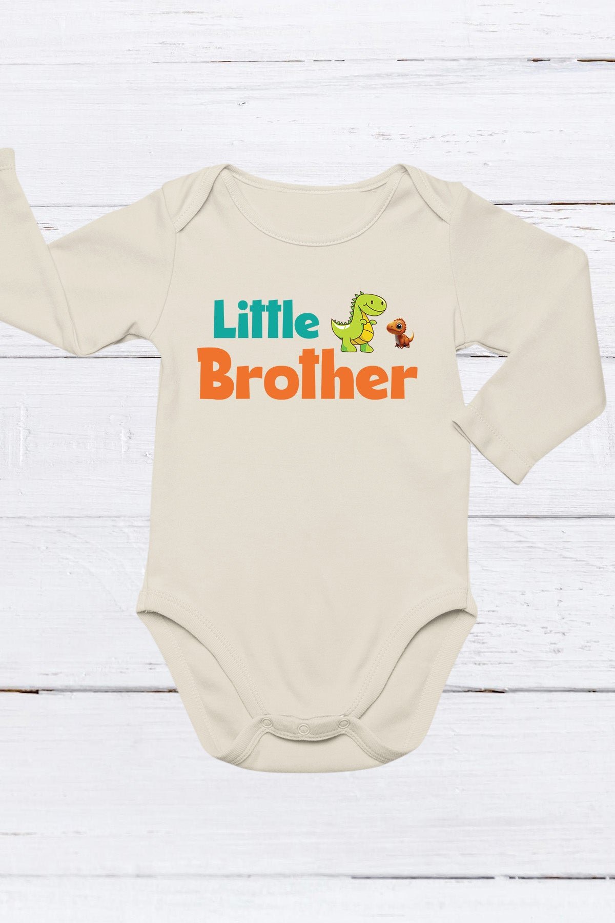 Little Brother Dinosaur Baby Bodysuit - Image 2