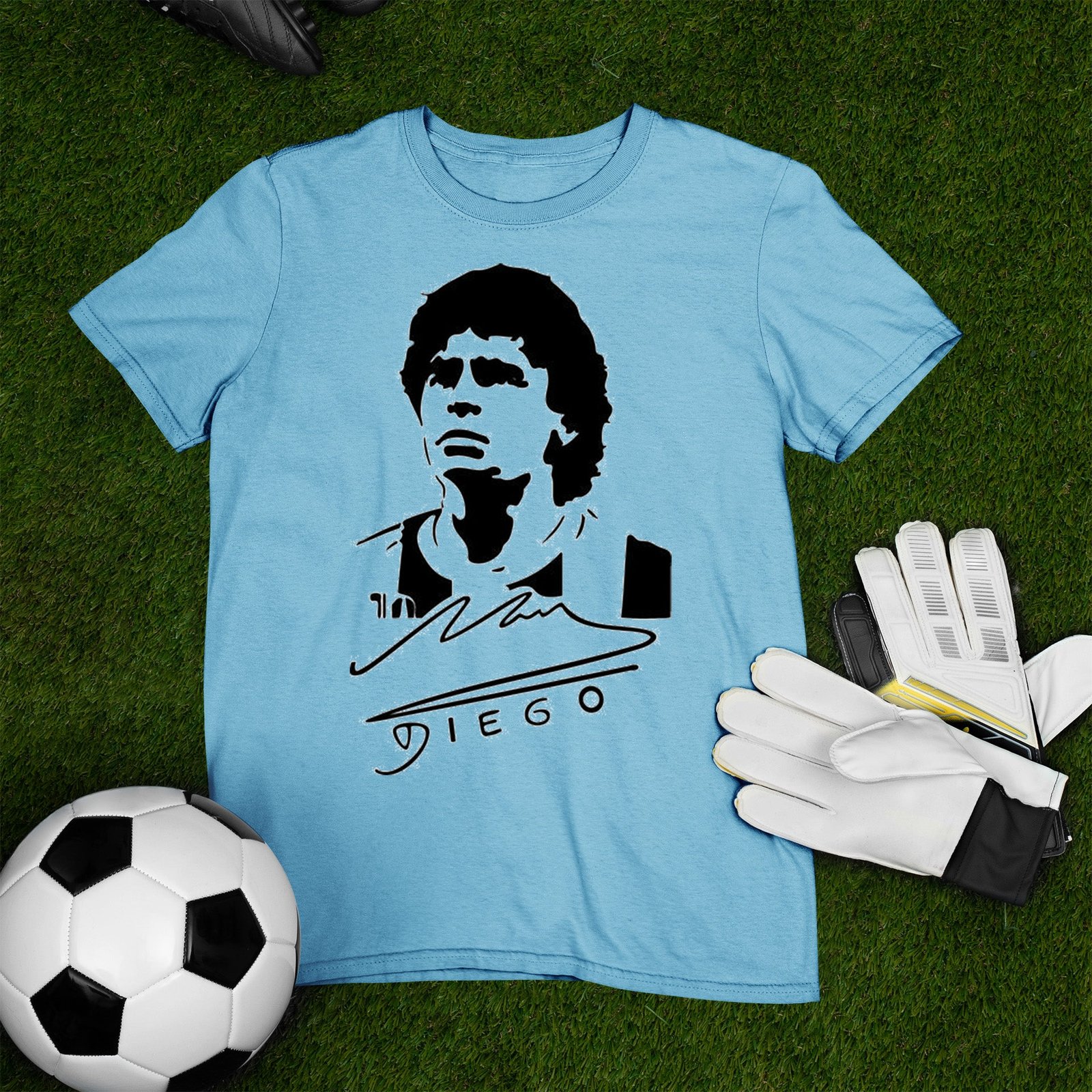 Maradona T Shirt Sports The Golden Boy Football Legend T-Shirt