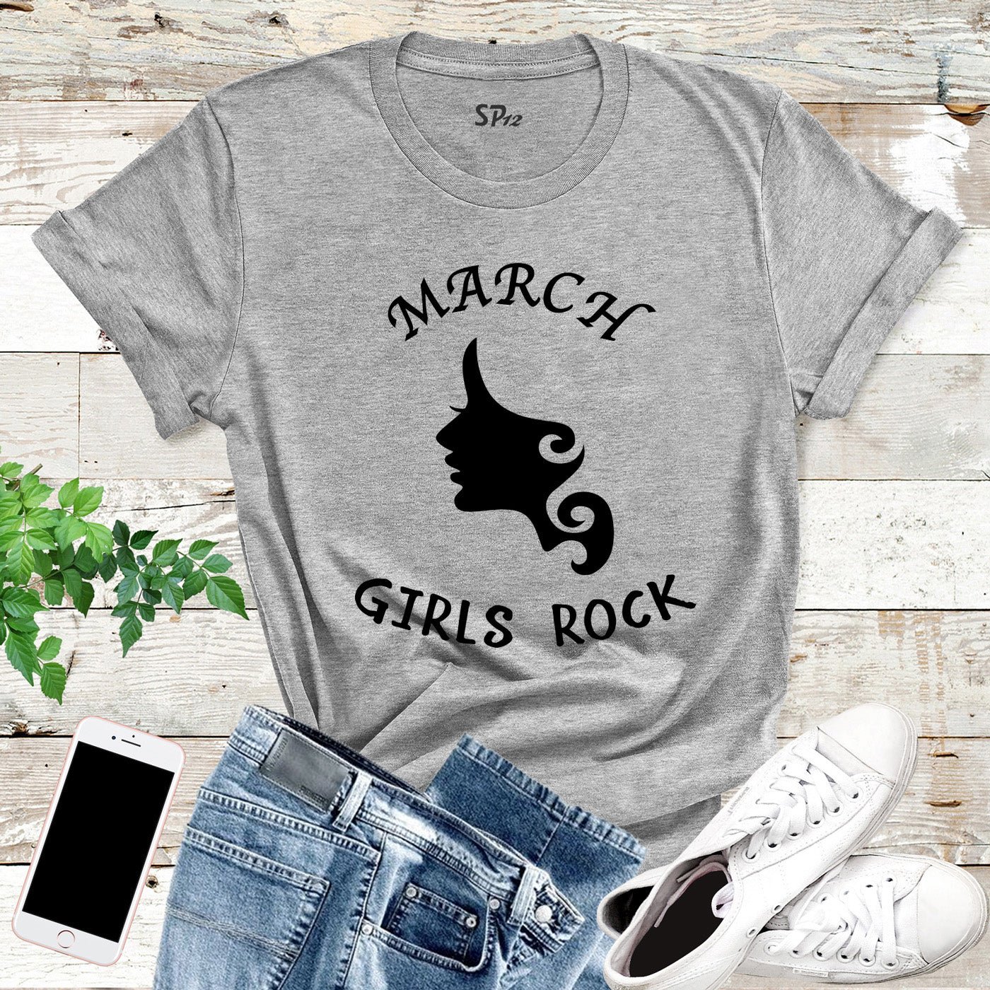 March Girls Rock Birthday T Shirt