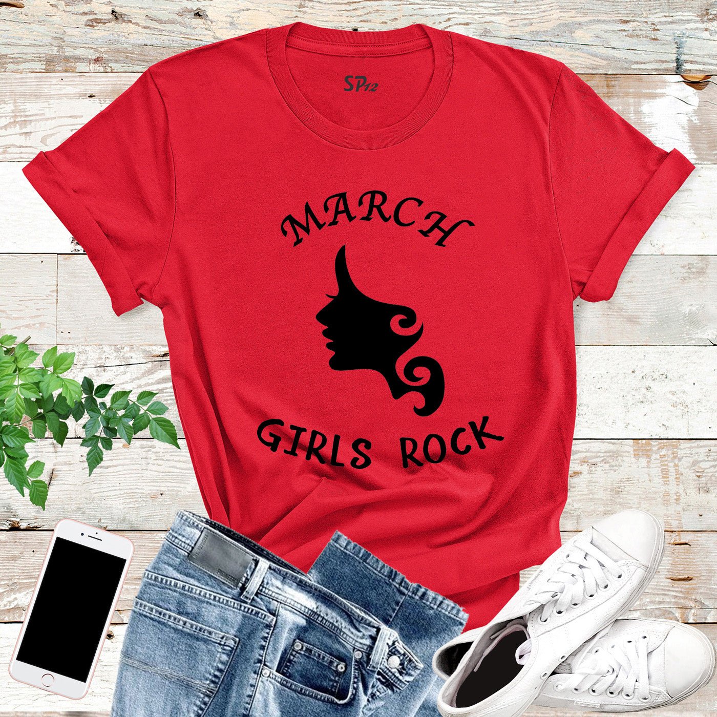 March Girls Rock Birthday T Shirt