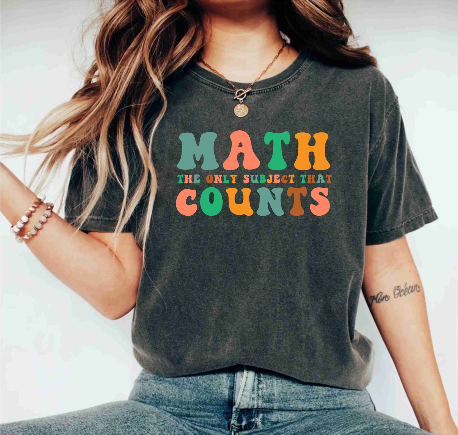 Math The Only Subject That Counts Teacher Funny Math Lover Gift Tshirt