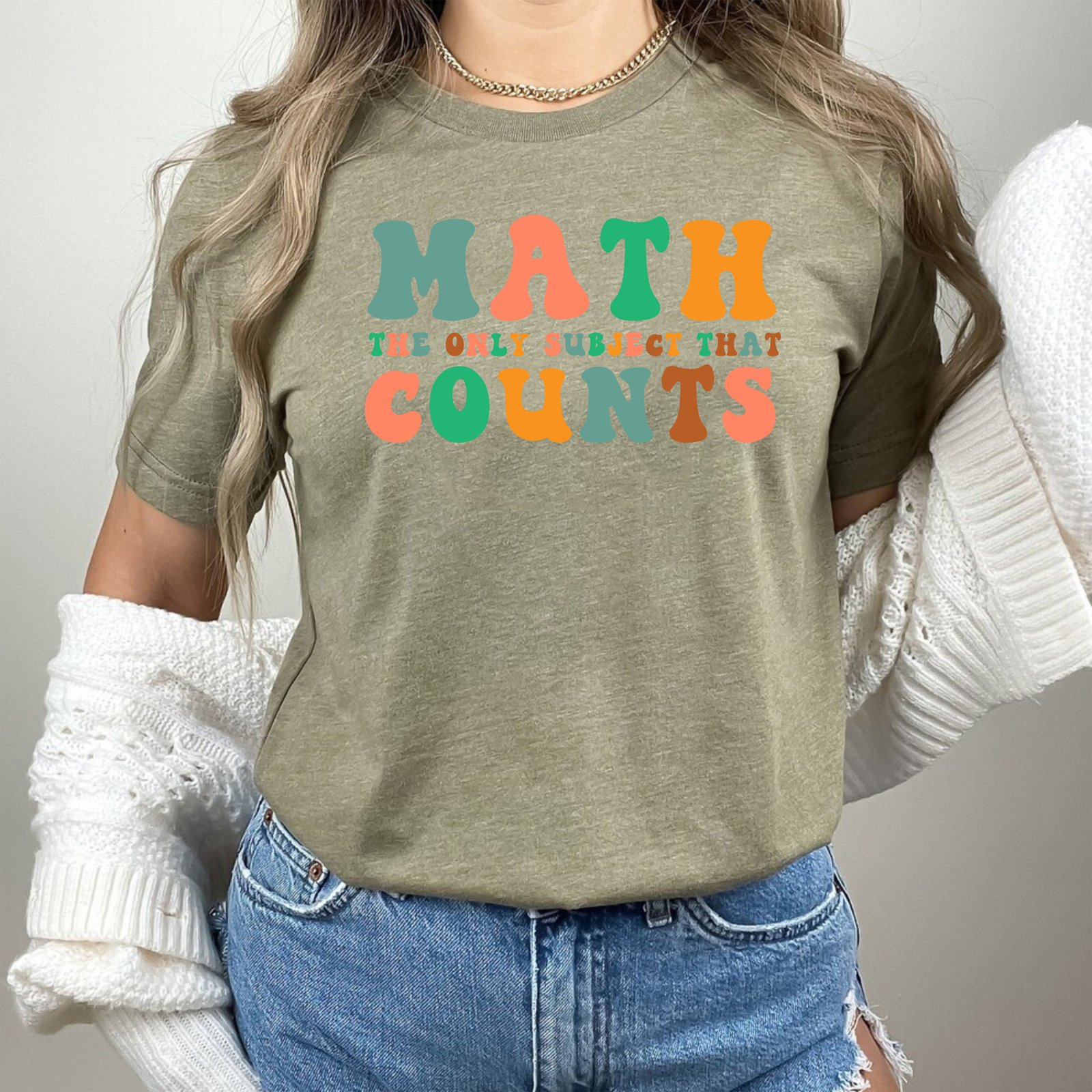 Math The Only Subject That Counts Teacher Funny Math Lover Gift Tshirt - Image 8