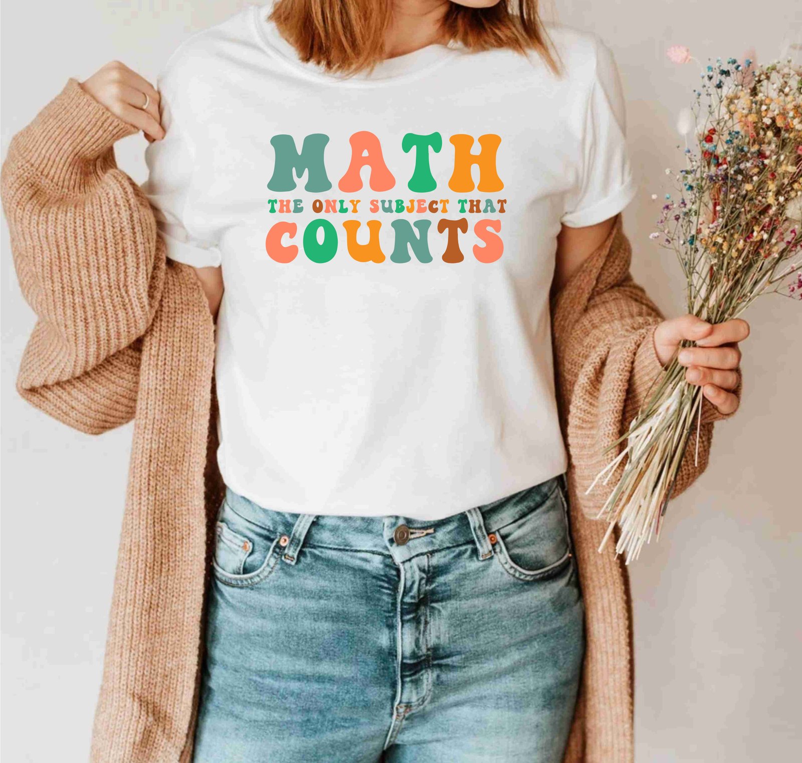 Math The Only Subject That Counts Teacher Funny Math Lover Gift Tshirt - Image 5