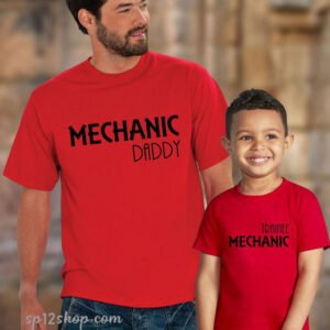 Mechanic daddy and Trainee Mechanic Family Matching T shirt