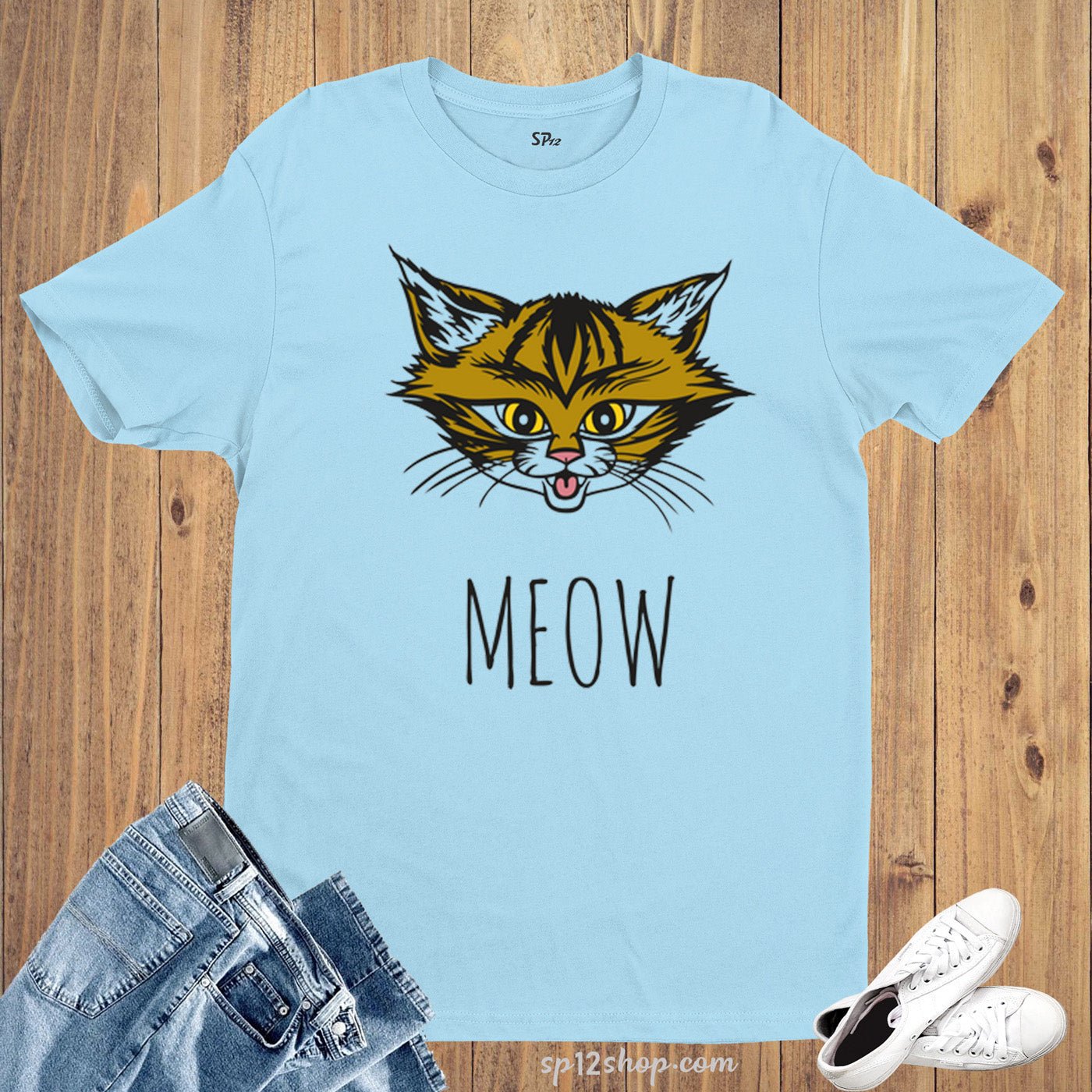 Meow Cat Face Animal T Shirt