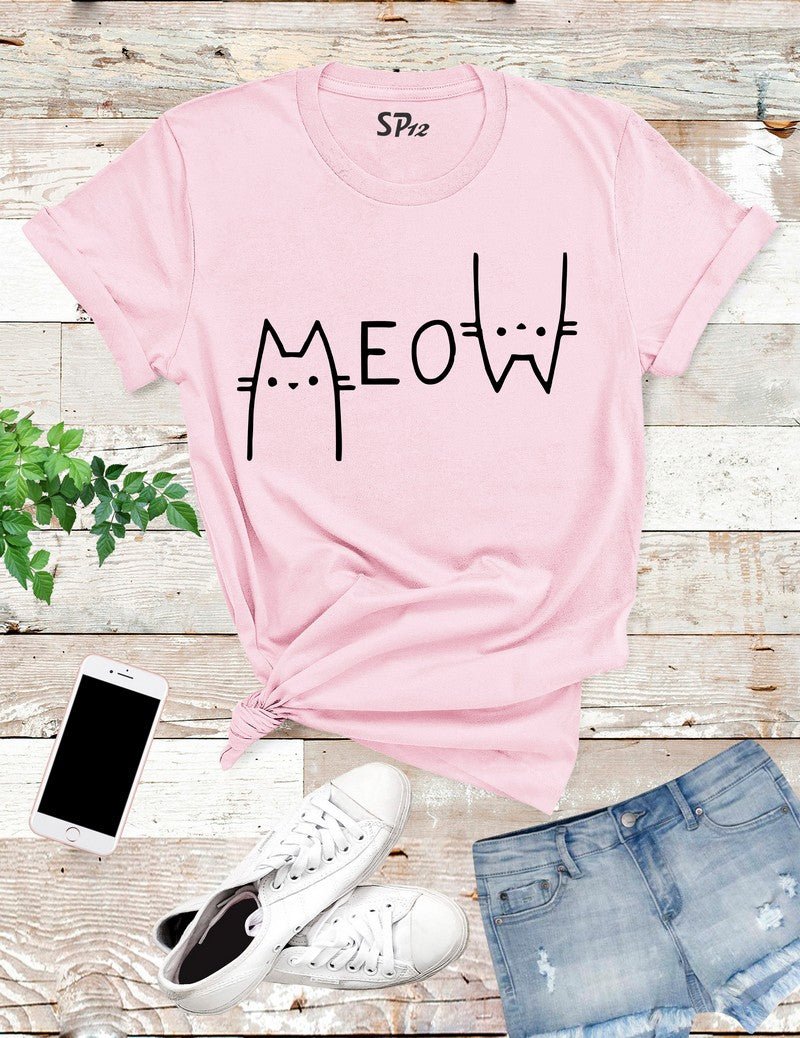 Meow Cat Lover T Shirt