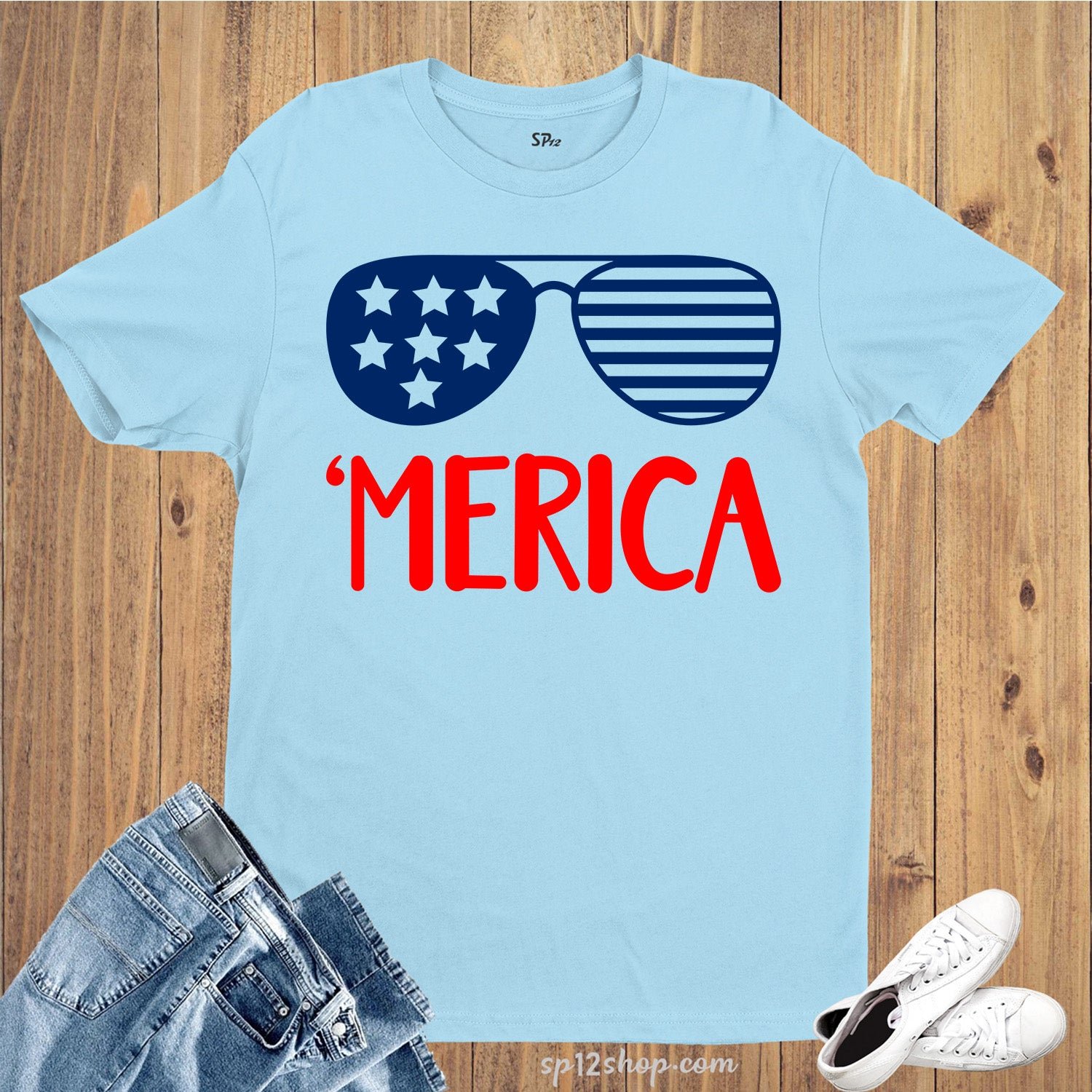 Copy of American Dude Sunglass 4th Of July Independence Day T Shirt - Image 8