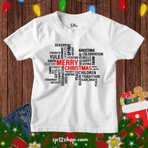 Merry Christmas Holiday Charity Peace Kids tshirt Tee