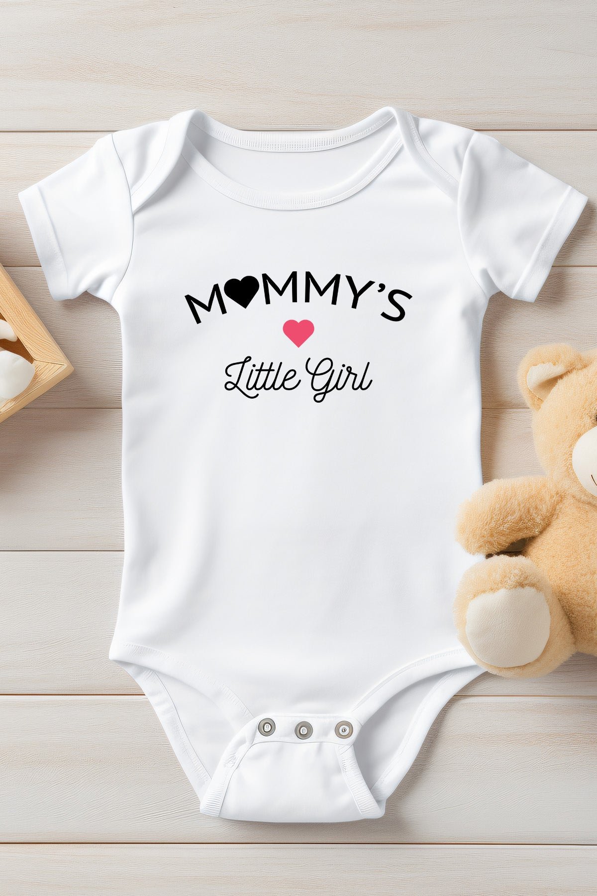 Mommy's Little Girl Baby Bodysuit - Image 4