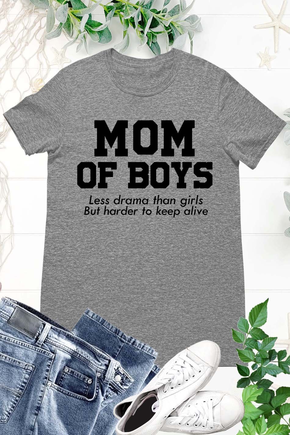 Mom of Boys T Shirt Gift - Image 2
