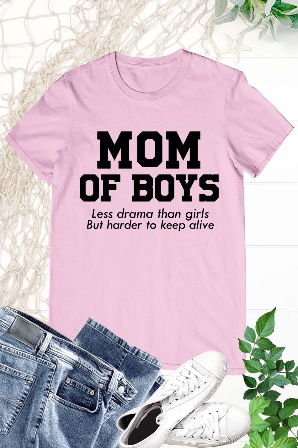 Mom of Boys T Shirt Gift - Image 3