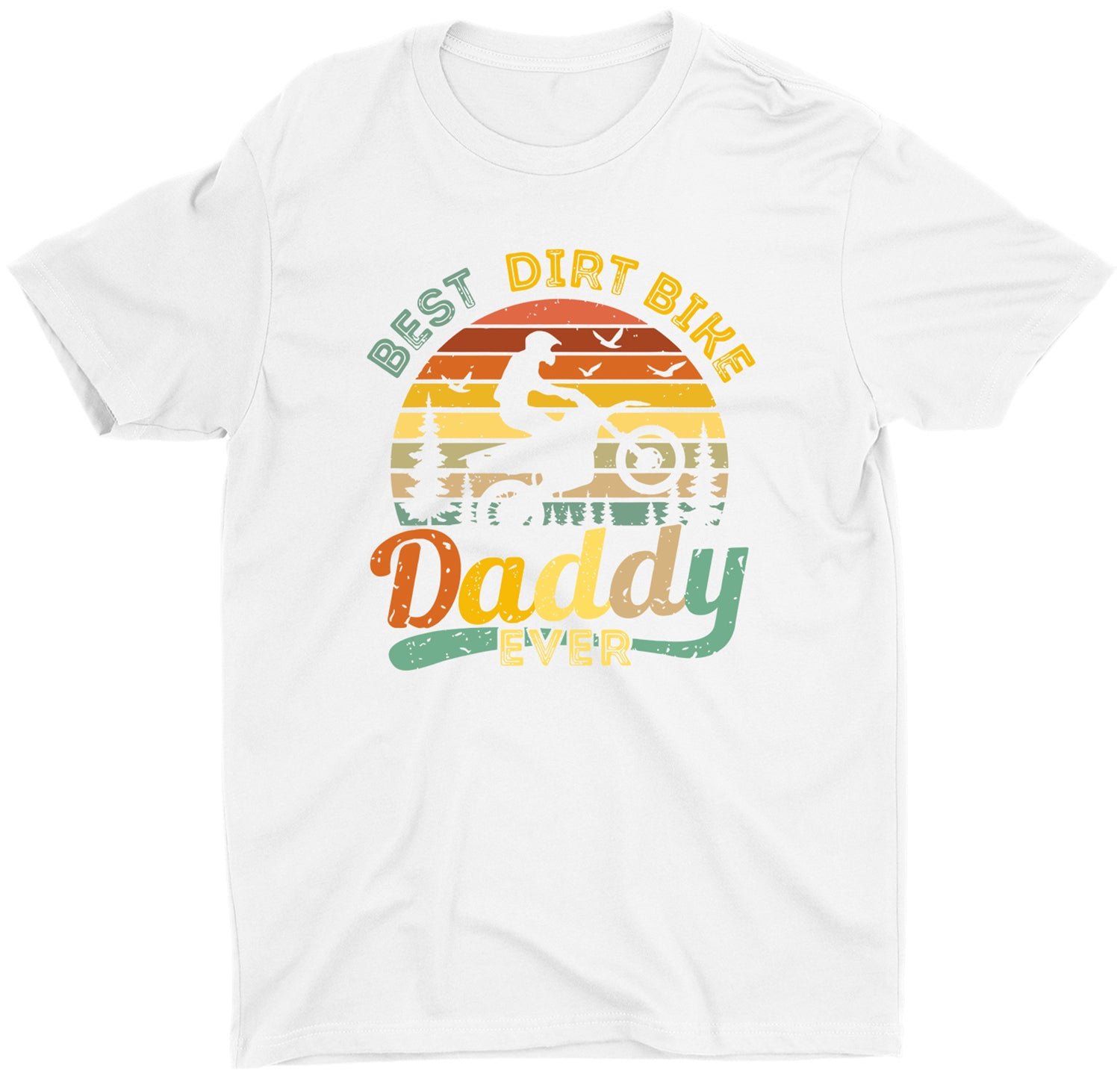 Cool Motocross Dirt Bike Daddy Ever Custom Fathers Day T-Shirt - Image 4