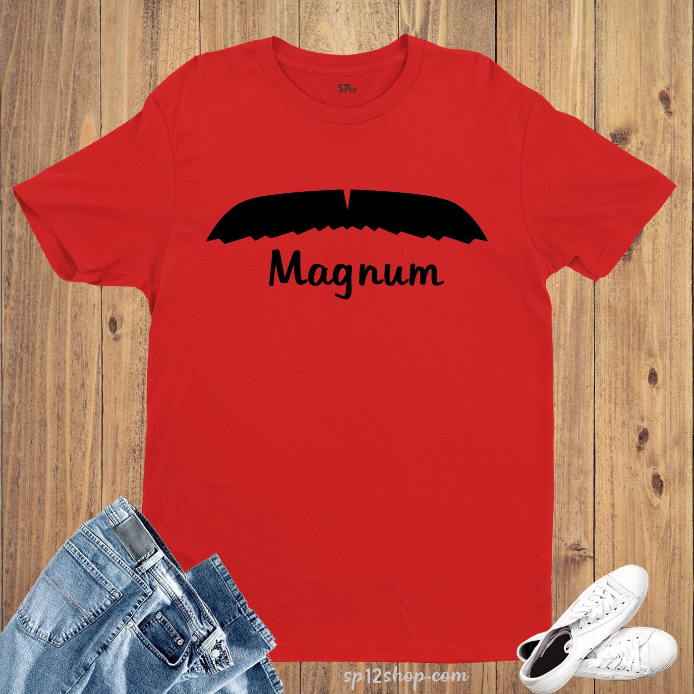 Moustache Magnum Dad T-Shirt