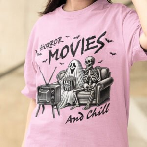 Funny Halloween Skeleton Horror Movie Shirt