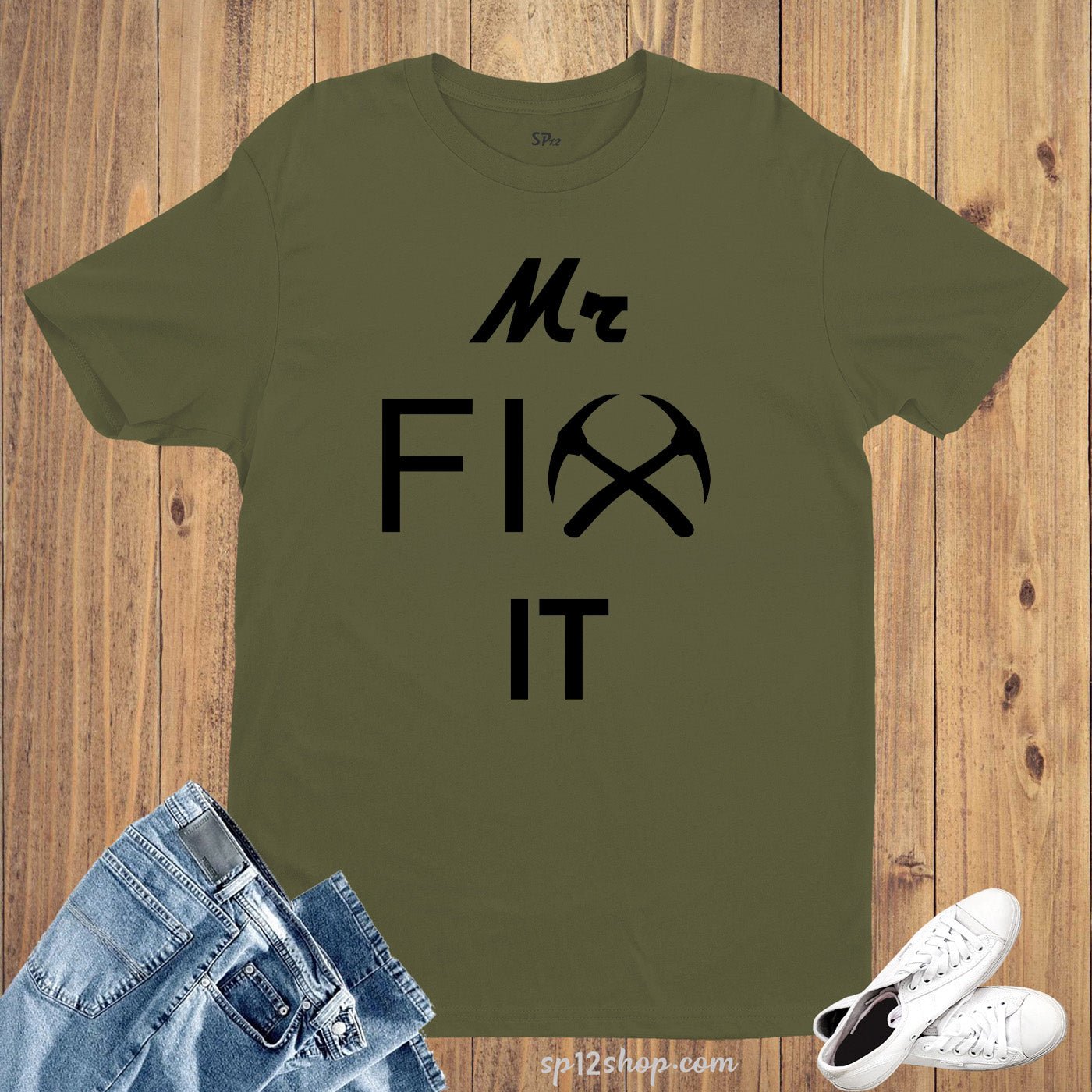 Mr Fix IT Handy Man DIY Tools T shirt