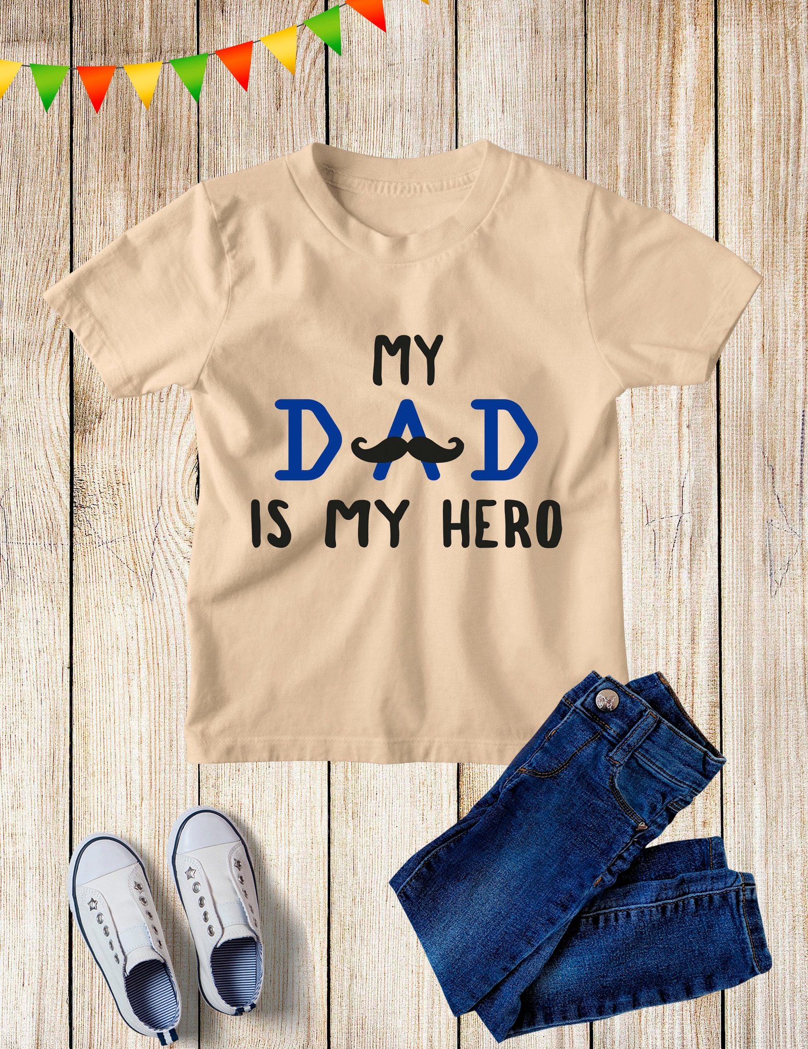 My Dad is My Hero Kids T Shirt