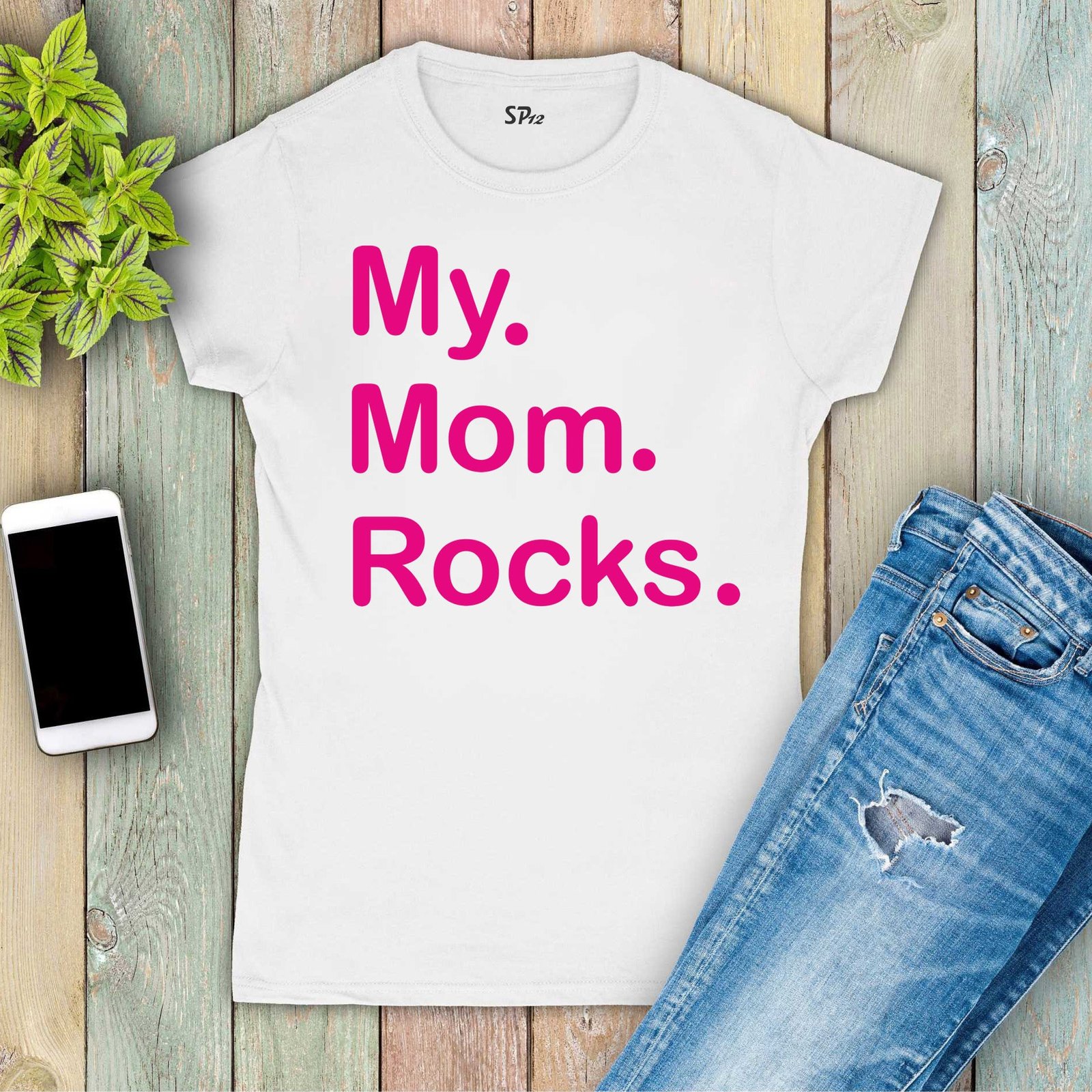 Mom Mommy Mothersday T Shirt My Mom Rocks - Image 2