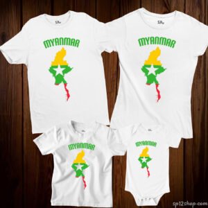 Myanmar Flag T Shirt Olympics FIFA World Cup Country Flag Tee Shirt