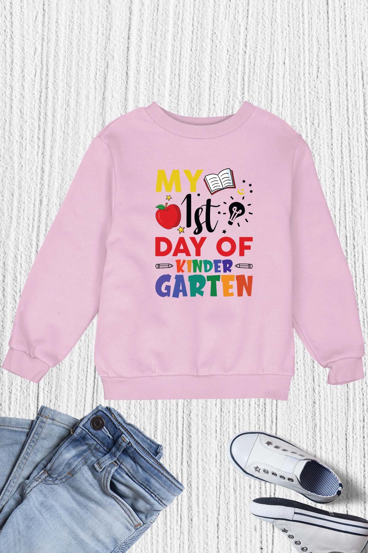 My 1st Day of Kindergarten Kids Sweatshirt - Image 3
