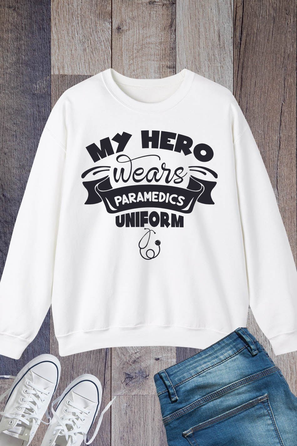 My Hero Wears Paramedics Sweatshirt