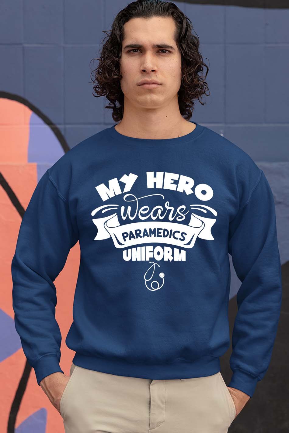 My Hero Wears Paramedics Sweatshirt - Image 2