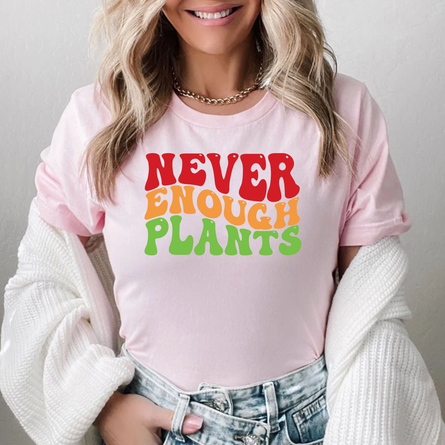 Custom Never Enough Plants Gardening Plant Lover Gifts T-Shirts - Image 2